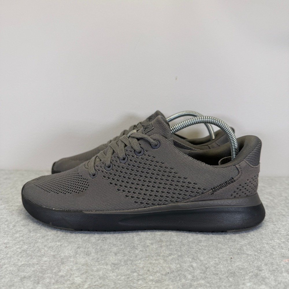 Kizik Athens Womens Shoes Size 7.5 Grey & Black Hands Free Step In Sneakers